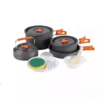 ست قابلمه کمپینگ BRS مدل BRS-155A آلومینیومی 4 تا 5 نفره با کتری و تابه