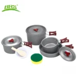 ست قابلمه کمپینگ BRS مدل BRS-155A آلومینیومی 4 تا 5 نفره با کتری و تابه