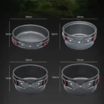 ست قابلمه کمپینگ BRS مدل BRS-155A آلومینیومی 4 تا 5 نفره با کتری و تابه