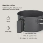 ست ظروف آشپزی کمپینگ نیچرهایک مدل CNH22CJ002 آلومینیومی 4 تکه با قابلمه، ماهیتابه و کتری